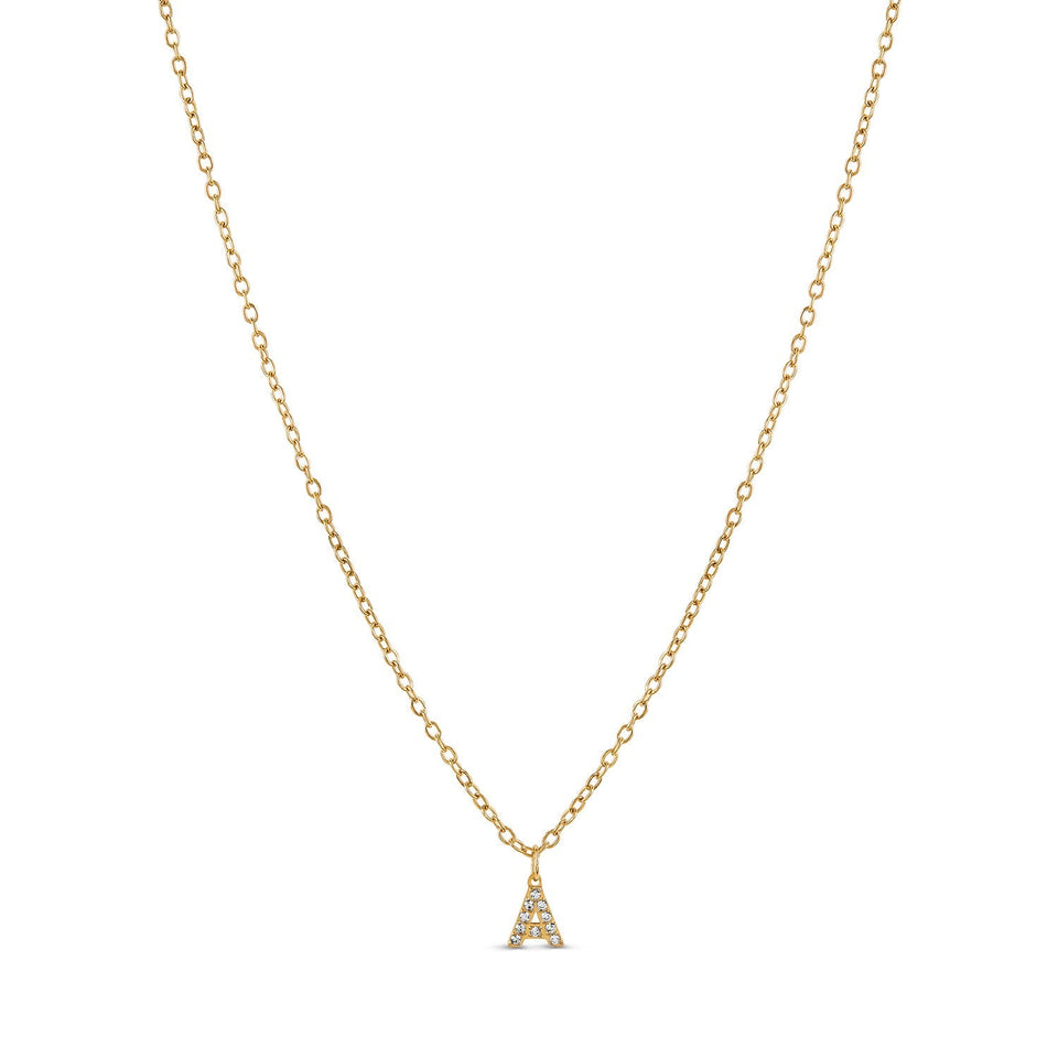 Colar de Inicial de Banhado a Ouro 18K