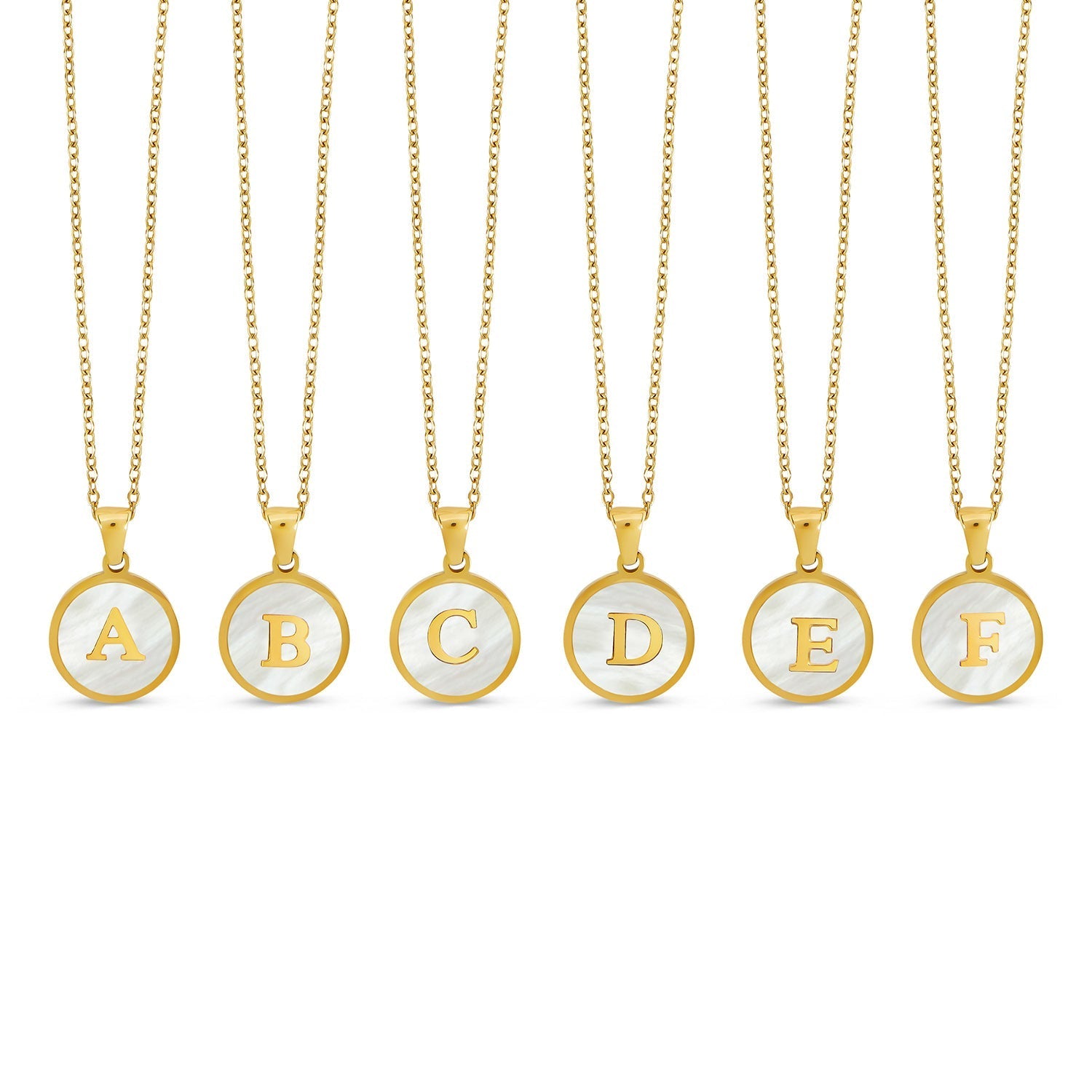 Colar de Inicial de Mármore Banhado Ouro 18K