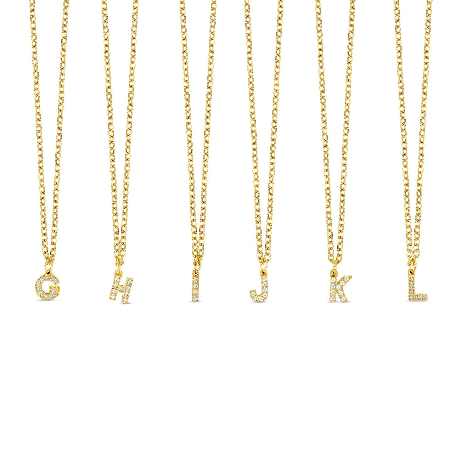 Colar de Inicial de Banhado a Ouro 18K