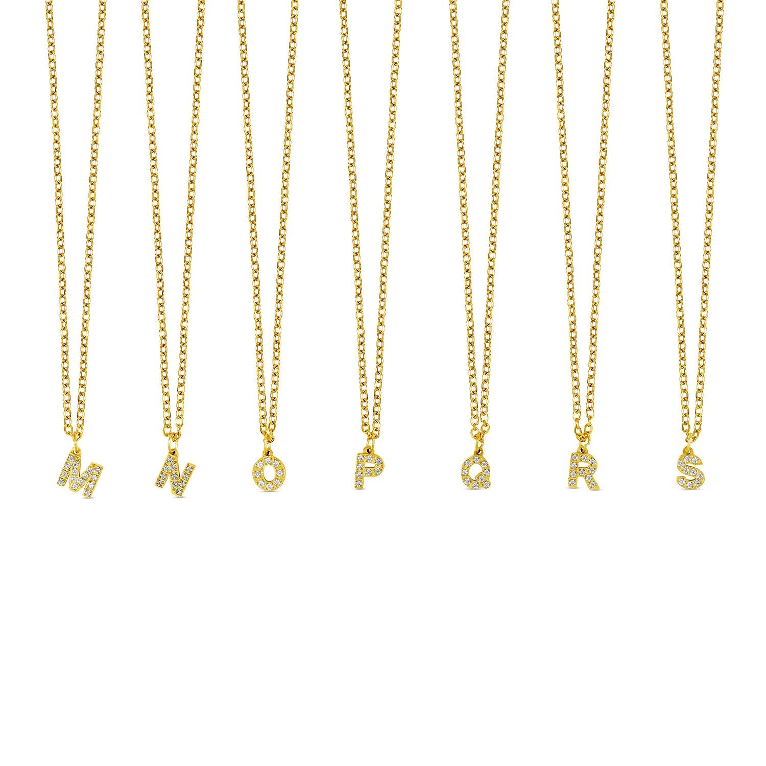Colar de Inicial de Banhado a Ouro 18K