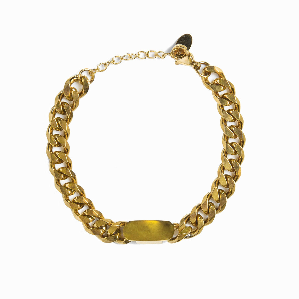 Pulseira com Medalhão Banhado a Ouro 18k