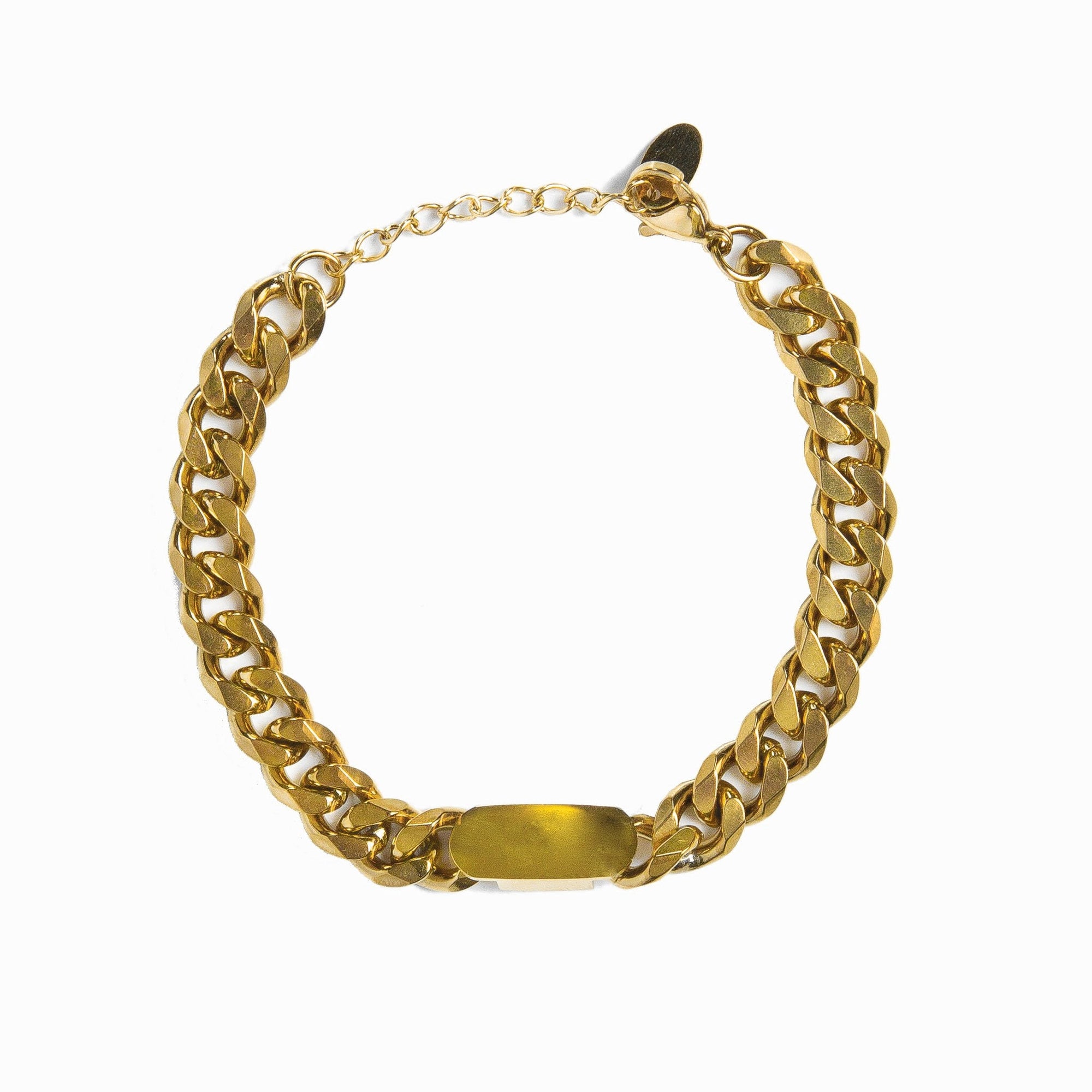 Pulseira com Medalhão Banhado a Ouro 18k