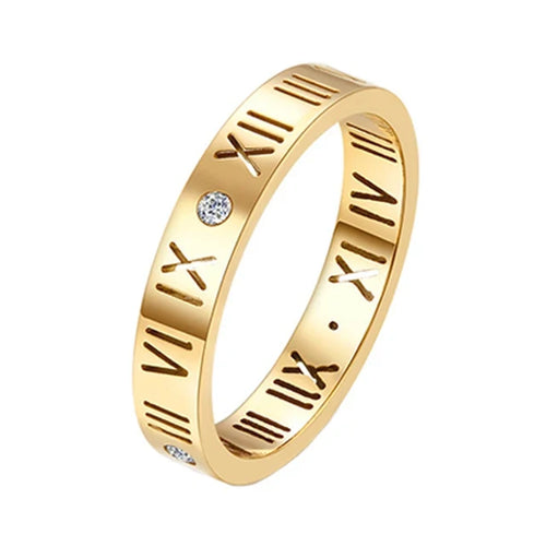 Anel  Romano Banhado em Ouro 18k
