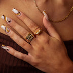 Anel Fino em Espiral Banhado a Ouro 18k