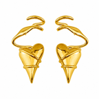 Brincos Coração Texturizado