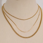 Colar Fayra Triplo Banhado a Ouro 18K