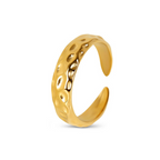 Anel Irregular Ajustável Banhado a Ouro 18K