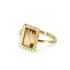 Anel Nascer do Sol Banhado a Ouro 18K