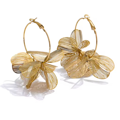 Brinco Folha Banhado a Ouro 18k