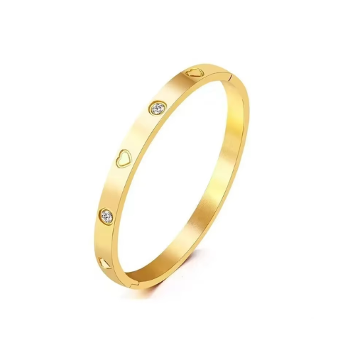 Bracelete Coração Banhado a Ouro 18k