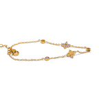 Pulseira Flor Delicada Banhada a Ouro 18k