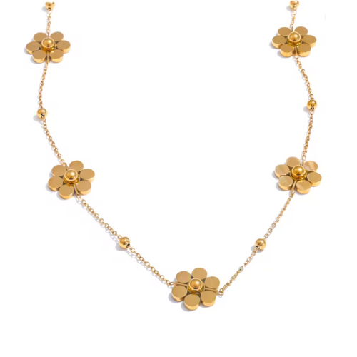 Colar Floratta Banhado a Ouro 18K