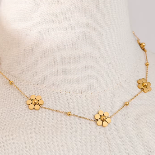 Colar Floratta Banhado a Ouro 18K