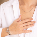 Bracelete Coração Prata