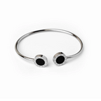 Bracelete Pudra Ônix Dupla