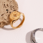 Anel Serena Banhado a Ouro 18k