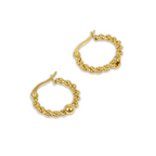 Brinco de Corda Torcida Banhado a Ouro 18K