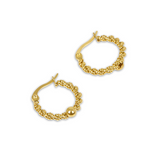 Brinco de Corda Torcida Banhado a Ouro 18K