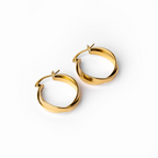 Brincos Argola Dupla Banhados a Ouro 18K
