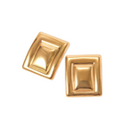 Brinco Retangulares Dourado Banhado a Ouro 18K