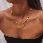 Colar Duplo Lunelle Banhado Ouro 18K