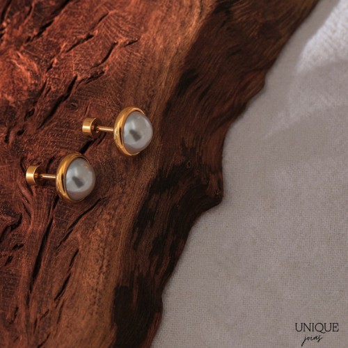 Brinco Luxury Pérolas Banhado a Ouro