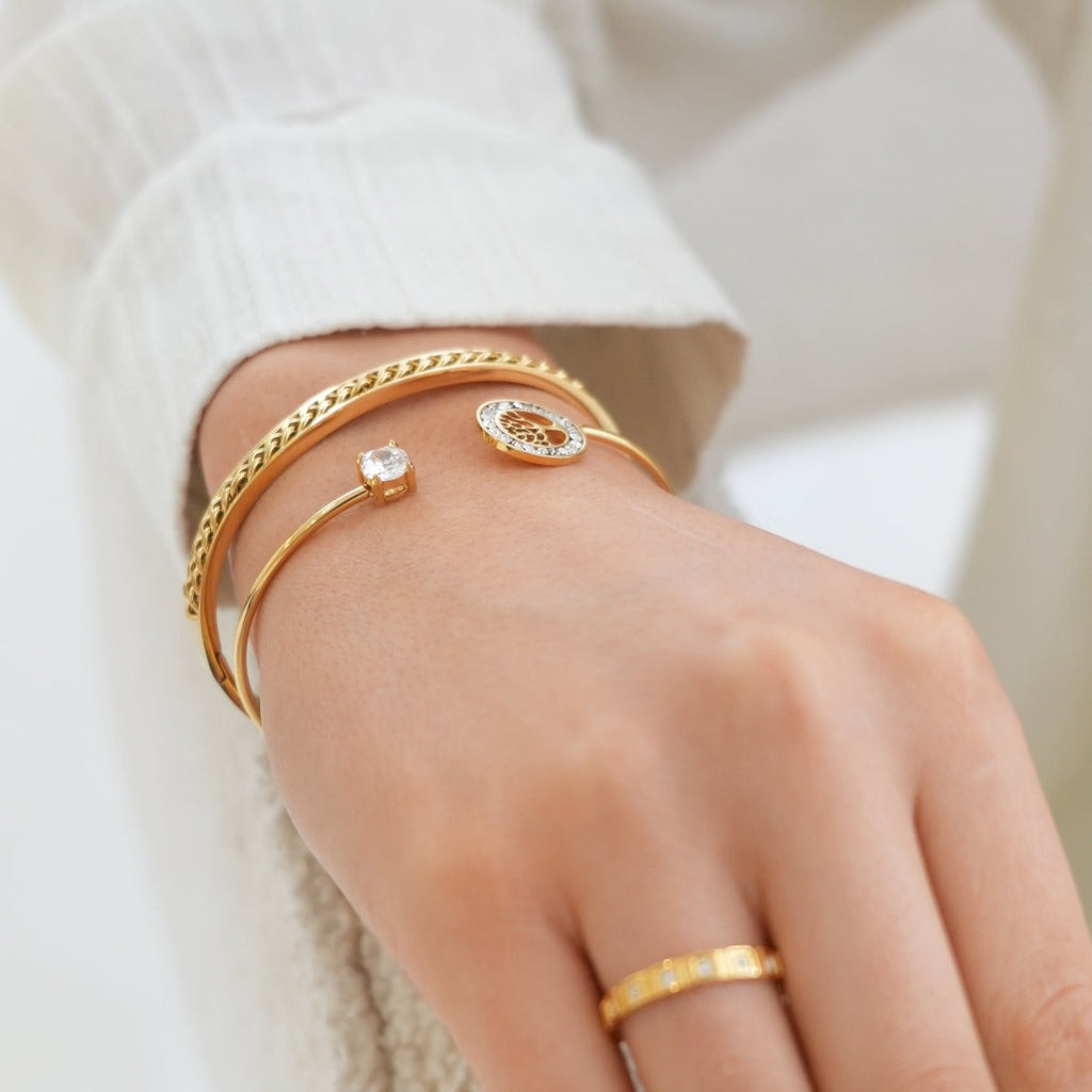 Bracelete Arvore de Vida Banhado a Ouro 18K