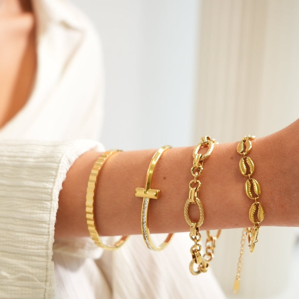 Pulseira Concha Banhado a Ouro 18k