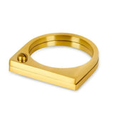 Anel Plano Banhado a Ouro 18k