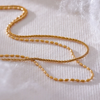 Colar Duplo Dourado Texturizado