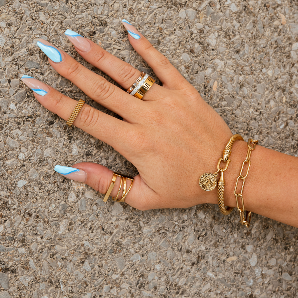 Pulseira Corrente Clipe Banhado a Ouro 18k