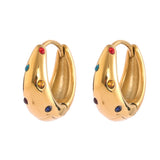 Brinco Argola com Cristais de Zircônia