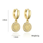 Brinco Dourado com Pingente Banhado a Ouro 18k