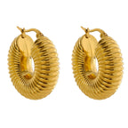 Brinco Argola Grossa Banhado a Ouro 18K