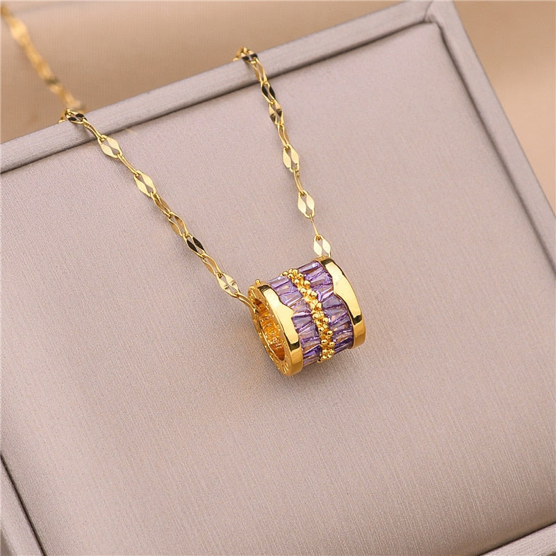 Colar Lury com Pingente Banhado Ouro 18K