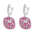 Brinco Cravejado com Zircônias Rose