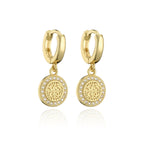 Brinco Dourado com Pingente Banhado a Ouro 18k
