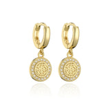 Brinco Dourado com Pingente Banhado a Ouro 18k