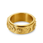 Anel Eclipse Banhado a Ouro 18K