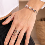 Bracelete Geométrica Prata