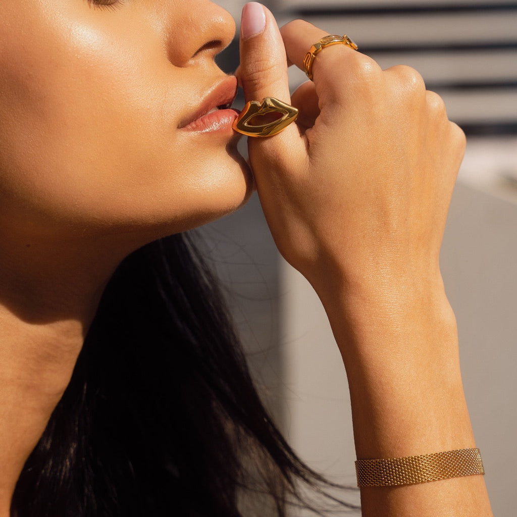 Pulseira Malha Banhado a Ouro 18K
