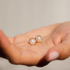 Brincos de Pérola Banhado a Ouro 18K