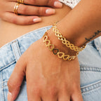 Pulseira Coração Banhado a Ouro 18K