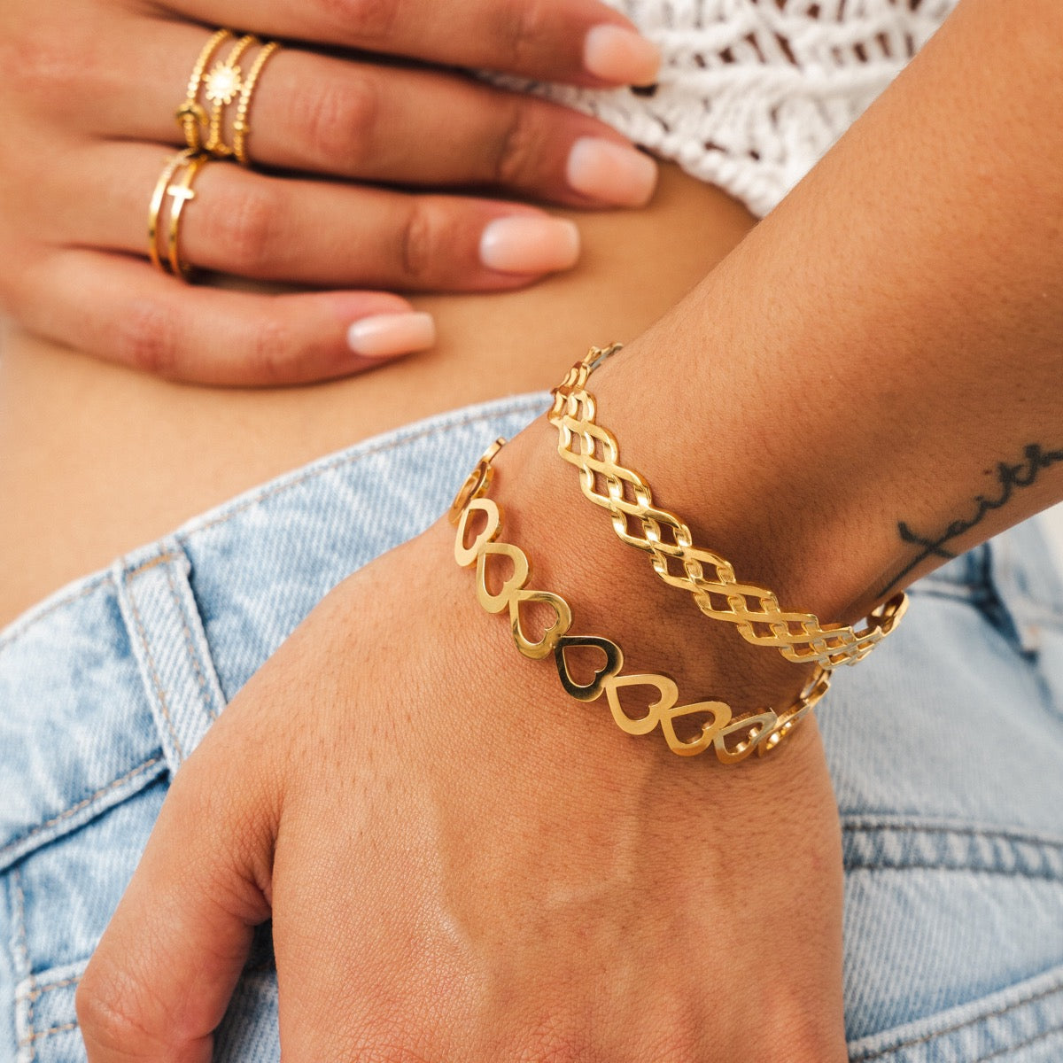 Bracelete Tahiti Banhado a Ouro 18K