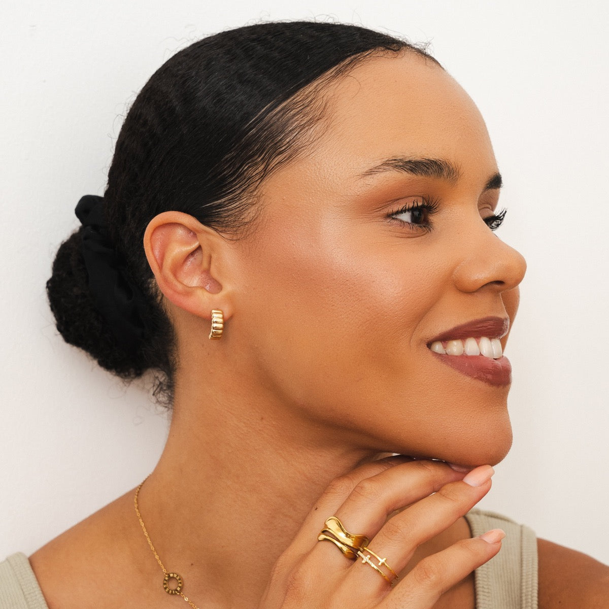 Brincos Nala Banhado a Ouro 18K