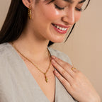 Colar Pendente Monica Banhado a Ouro 18K