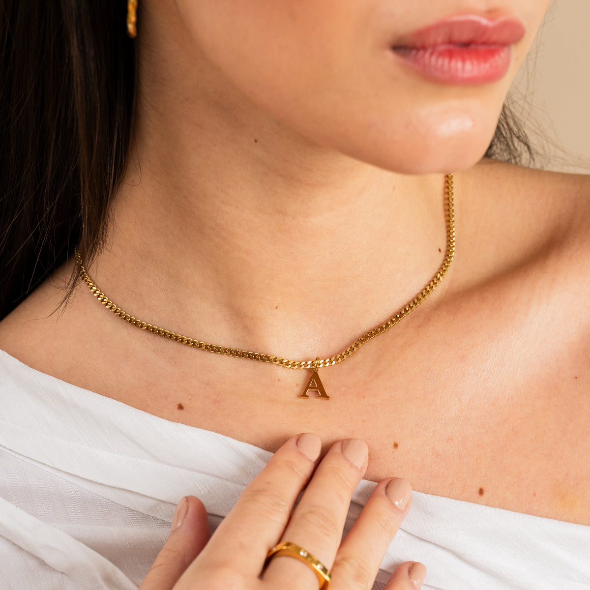 Colar de Inicial Banhado a Ouro 18K