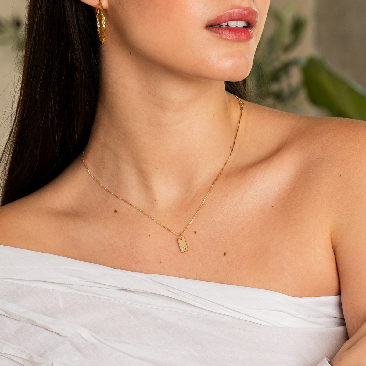 Colar de Inicial Personalizado Monarca Banhado a Ouro 18K
