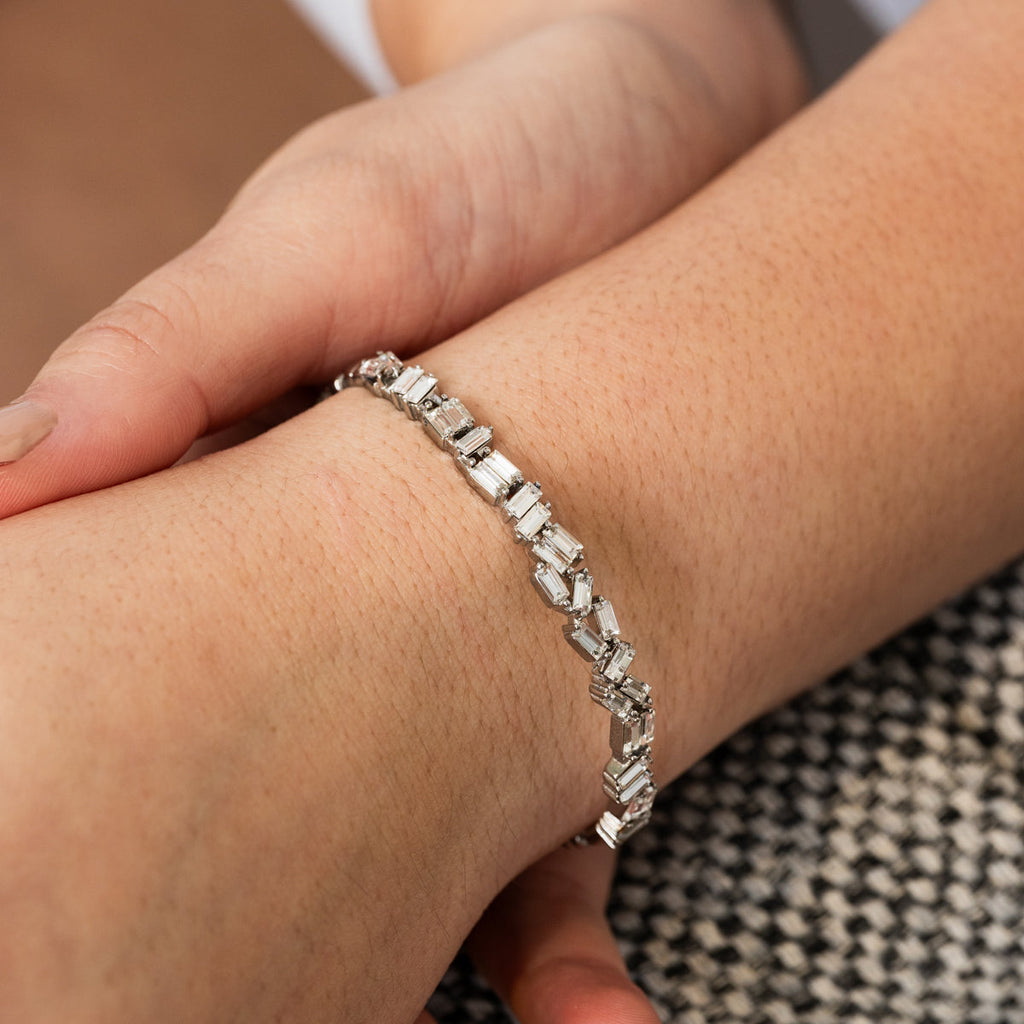 Bracelete Cravejado Prata