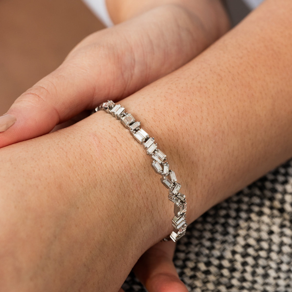 Bracelete Cravejado Prata